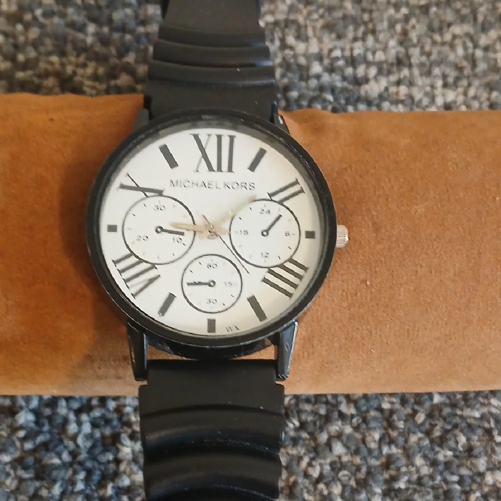 Michael Kors Classic Black and White Roman Numeral Watch